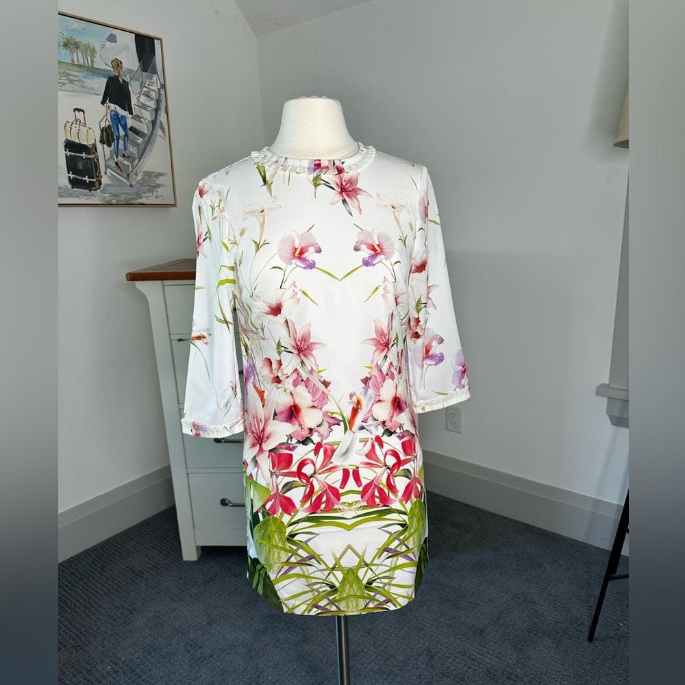 White long sleeve Ted Baker dress